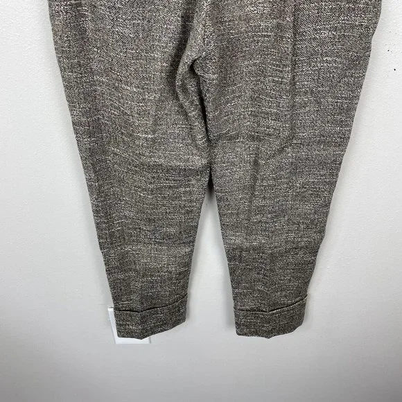 Rachel Comey Westside Pleated Linen Cuff Pants Size 2 Tweed Pockets Side Zip - Picture 11 of 11